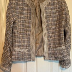 Pendleton - Crop Collarless Blazer Lightweight Chic